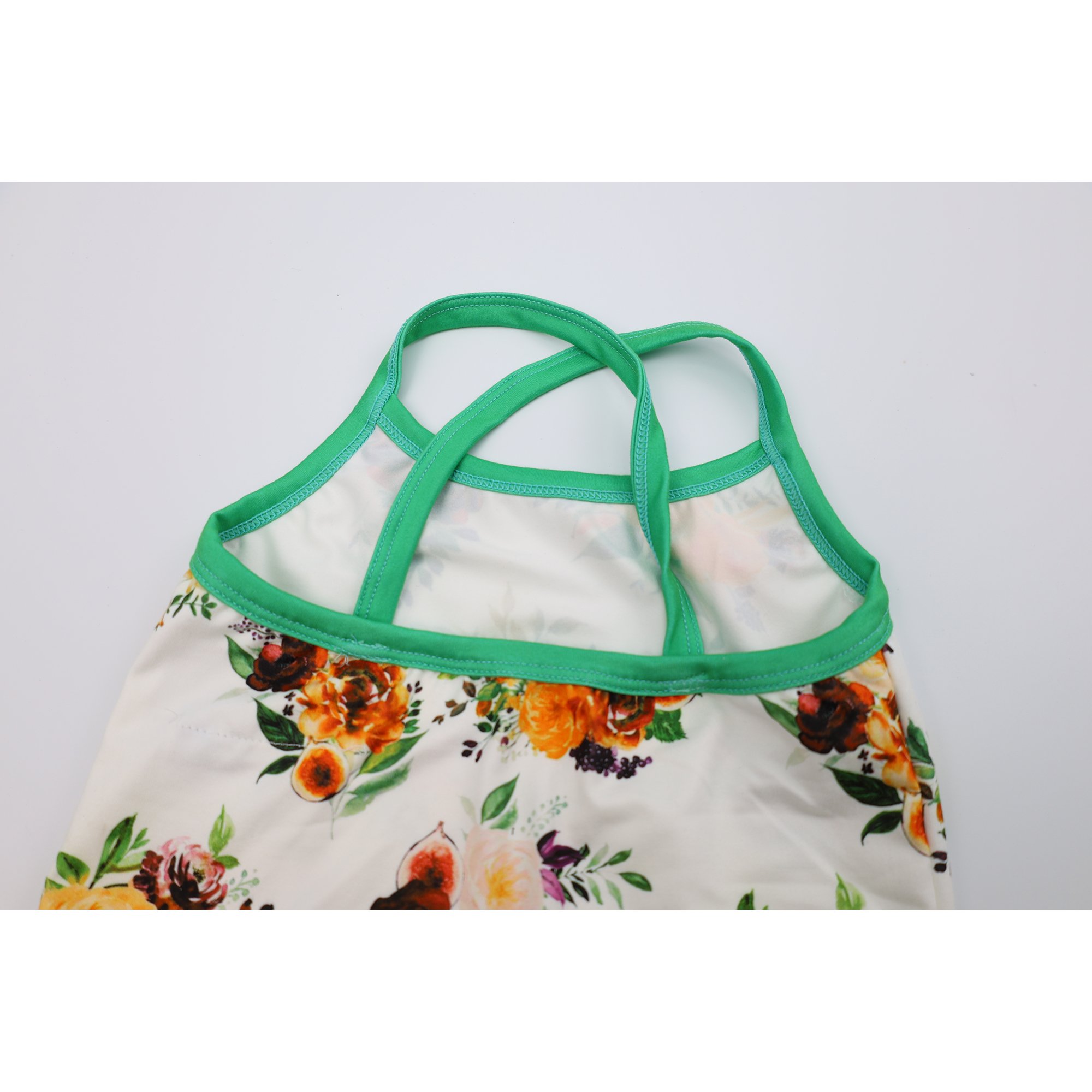 Qingli Oem Factory Price summer 95% bamboo fabric Kids Clothing Sets Floral Print Wholesale Girl Boutique Outfits