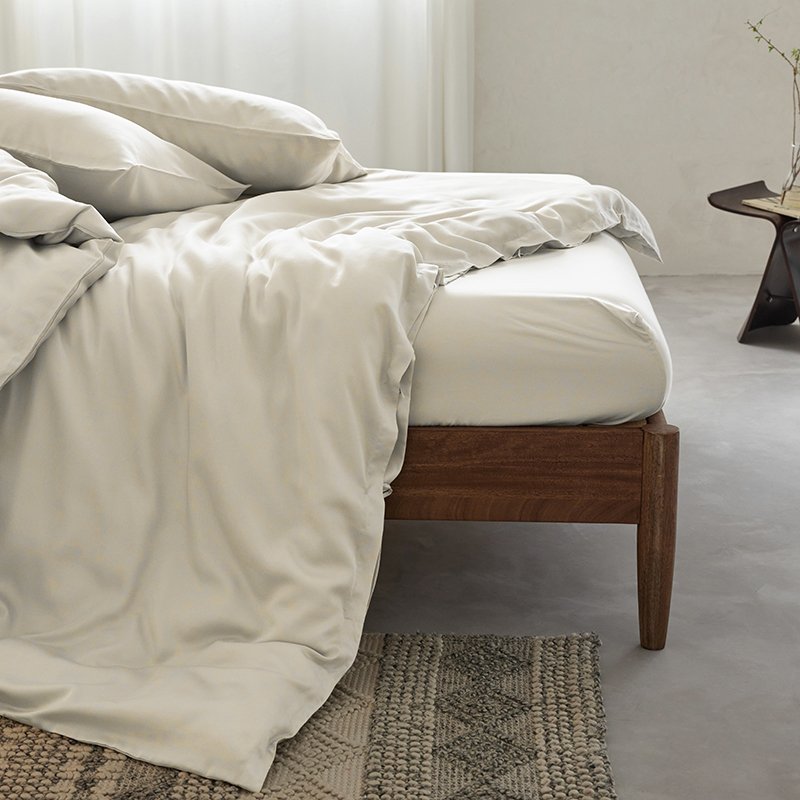 300 TC Bamboo Duvet Cover Custom Color With OEKO Certificate Queen Size 100% Bamboo Viscose Sheet