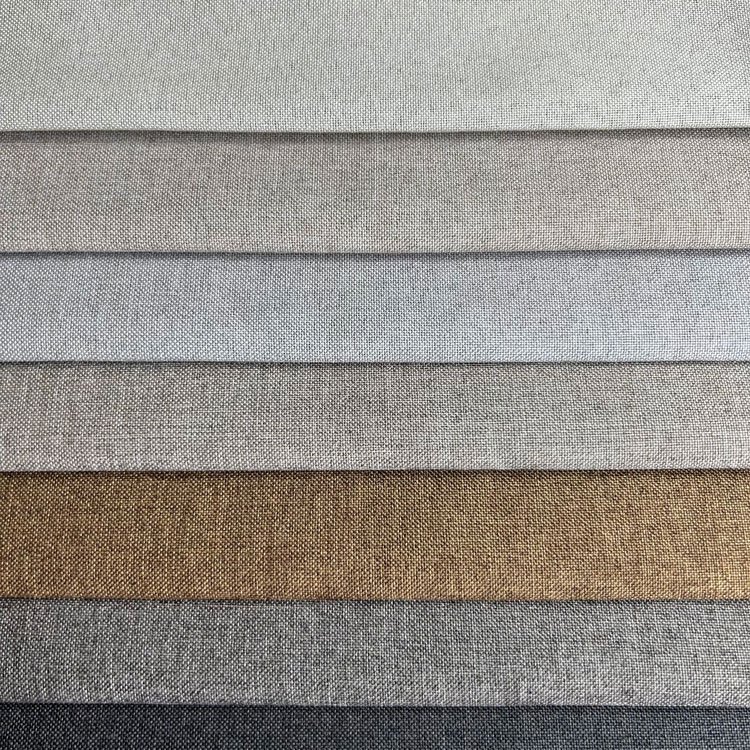 Home Deco 100% polyester linen pillow cover cloth material fabric linen wide heavy linen sofa fabric upholstery