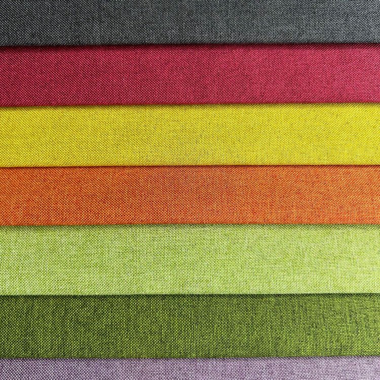 Home Deco 100% polyester linen pillow cover cloth material fabric linen wide heavy linen sofa fabric upholstery