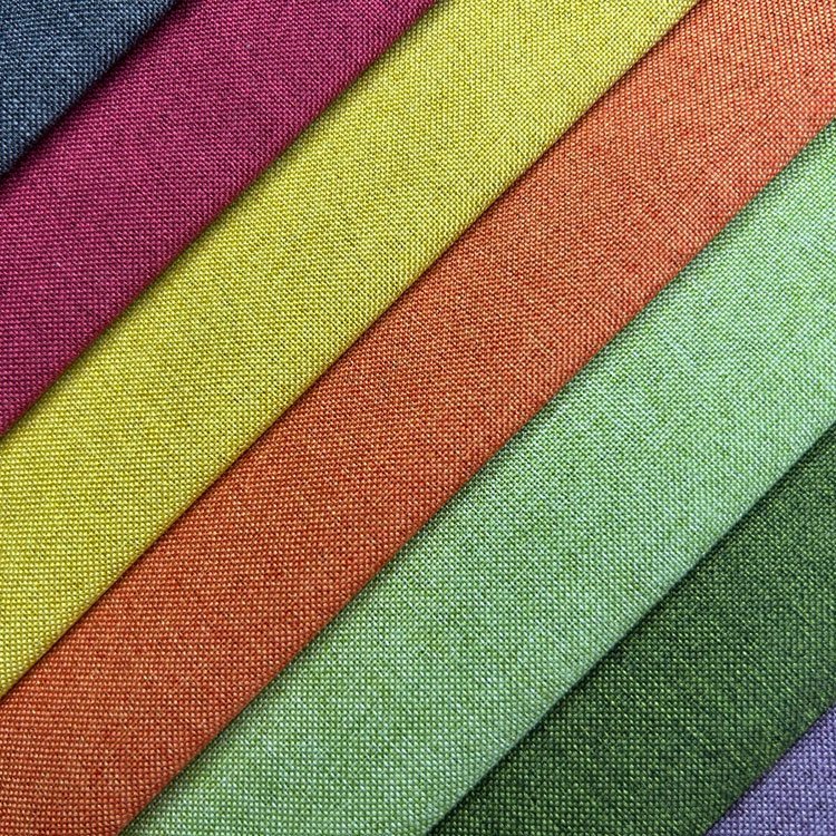 Home Deco 100% polyester linen pillow cover cloth material fabric linen wide heavy linen sofa fabric upholstery