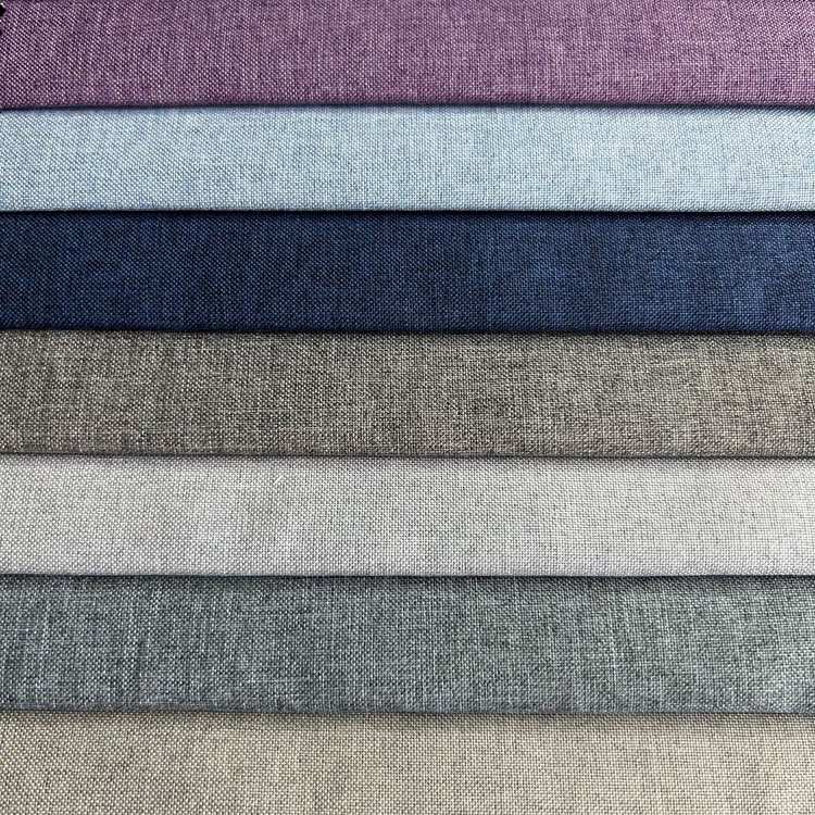 Home Deco 100% polyester linen pillow cover cloth material fabric linen wide heavy linen sofa fabric upholstery