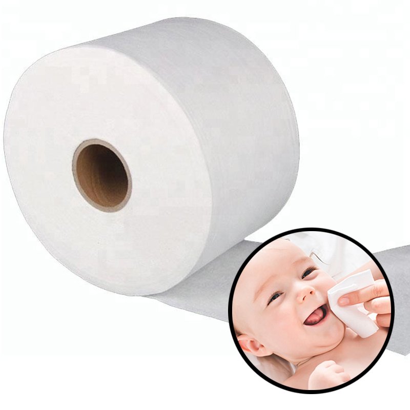 100% biodegradable raw material bamboo fiber viscose cellulose spunlaced non-woven fabric for wet wipes