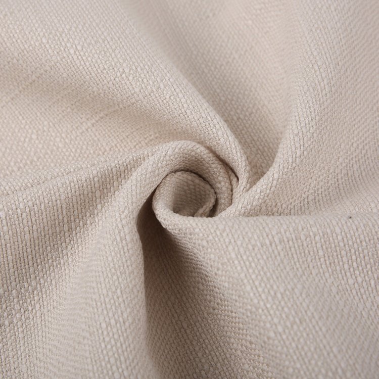 Home textile material rice flax polyester linen look fabric for furniture