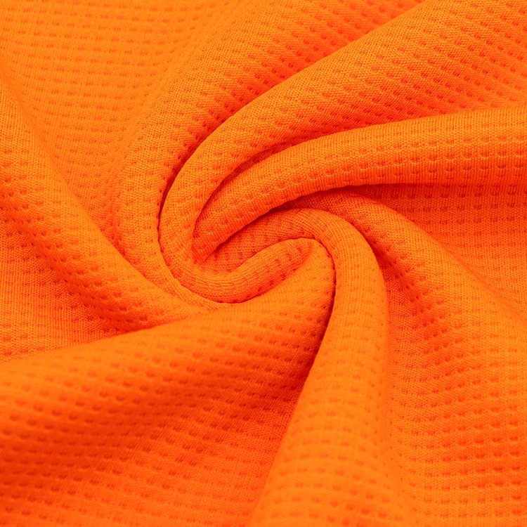 Dry fit basketball jersey 100% polyester dyed waffle mesh jacquard knitting t-shirts fabric for sports clothing