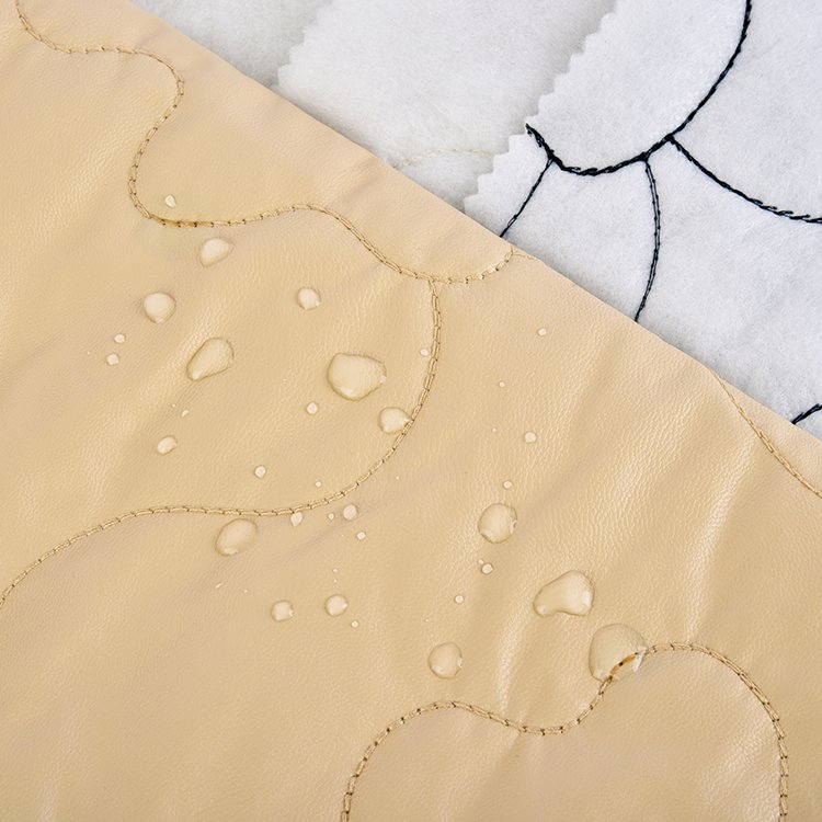 New arrival sewing PVC quilted leather fabric for winter vest and jacket