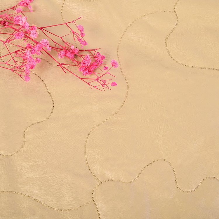 New arrival sewing PVC quilted leather fabric for winter vest and jacket