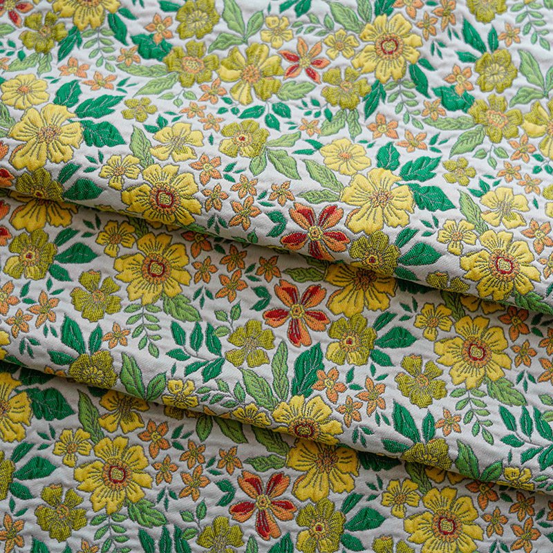 XITONG TEXTILE Hot sale High quality 100%polyester woven customize fashion yarn dyed brocade jacquard fabrics for dress