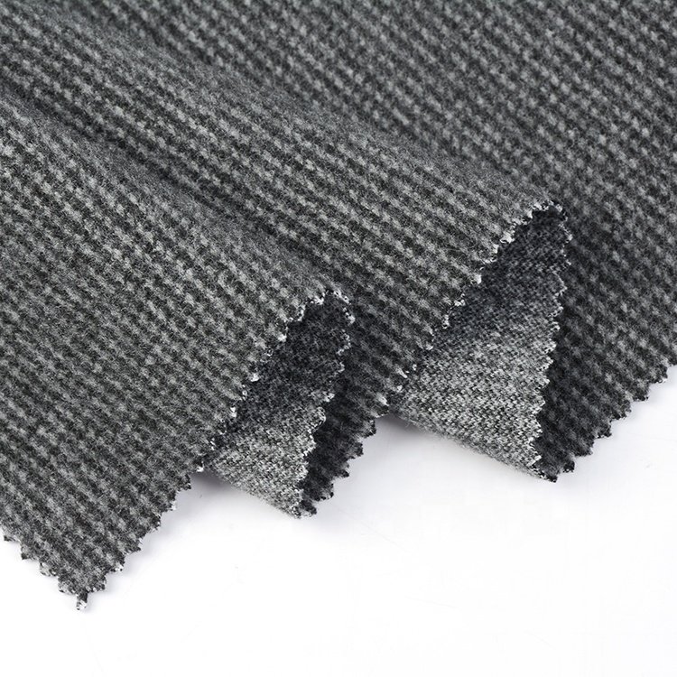 unifi repreve 100% regenerated polyester knitted heavy weight fleece herringbone coat fabric supply