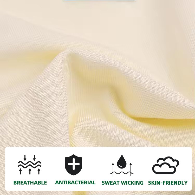 Eco-Friendly Recycled Textile Cotton Bamboo Baby Jersey Fabric Wholesale Bamboo Shirt Fabric For Clothes Underwear
