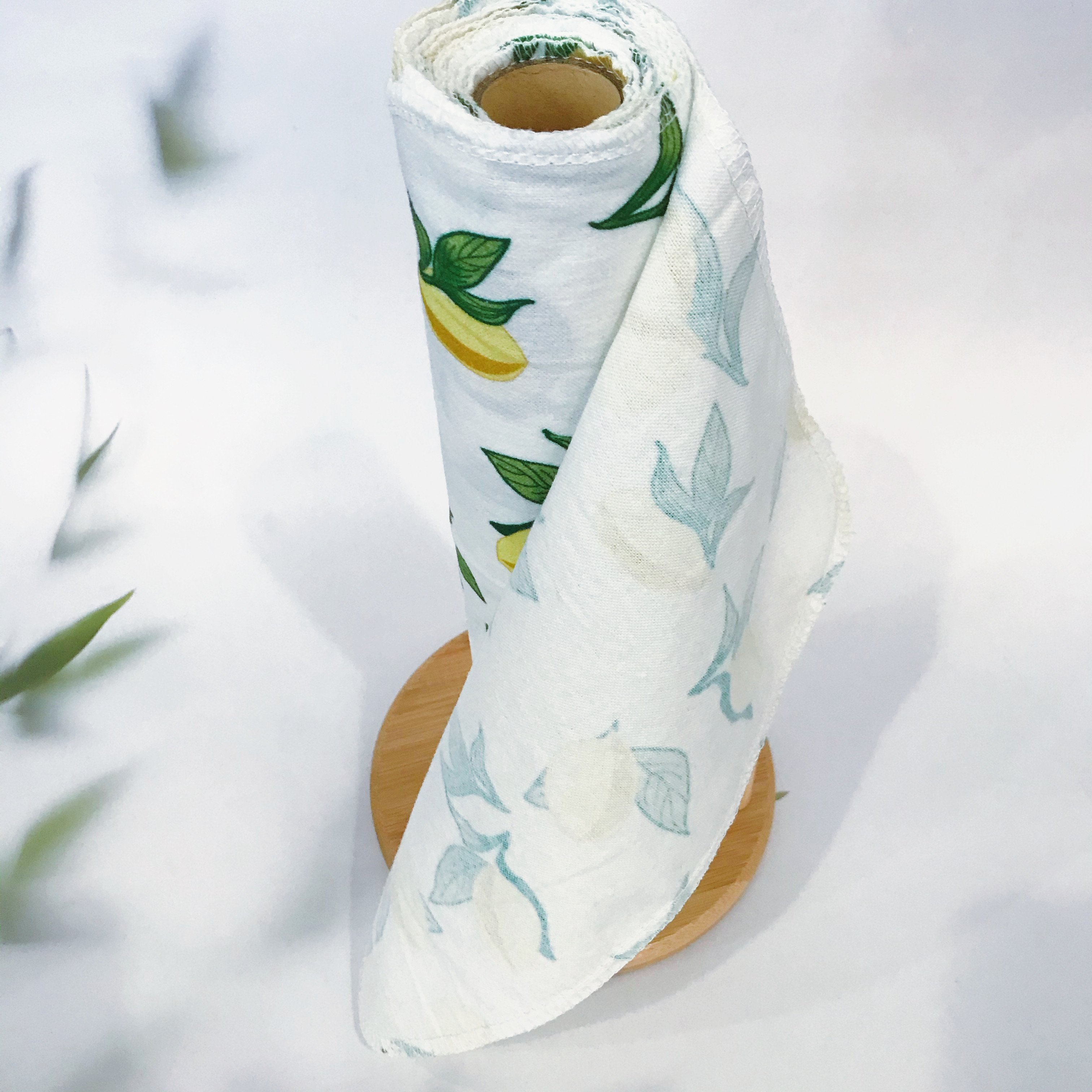 Eco-Friendly Reusable Cotton Unpaper Cleaning Paper Towel Roll Custom Cotton Table Napkins Bamboo Fiber Kitchen Towel