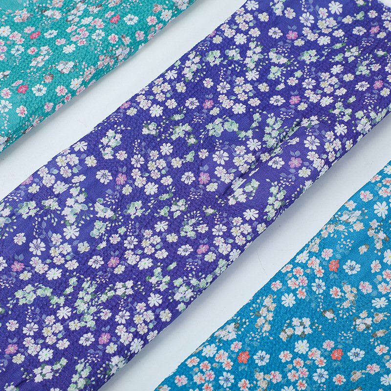 New Arrival lightweight bubble, crepe Floral Digital Printing Polyester Custom Twill Woven Printed Fabric For Clothing/