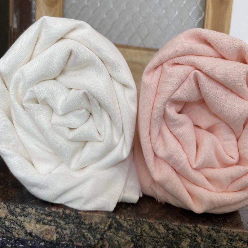 100% Pure Linen Fabric Clothing Sofa Sheer Curtain Upholstery Suiting Table Cloth-Woven Technique-for Girls' Dresses Cushions