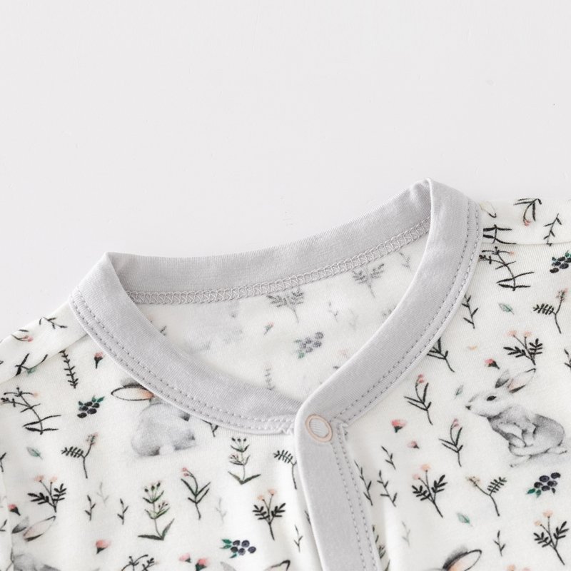 New Design Summer Baby Clothes Lovely Cartoon Print Baby Jumpsuit Soft and Breathable Bamboo Fabric Newborn Romper
