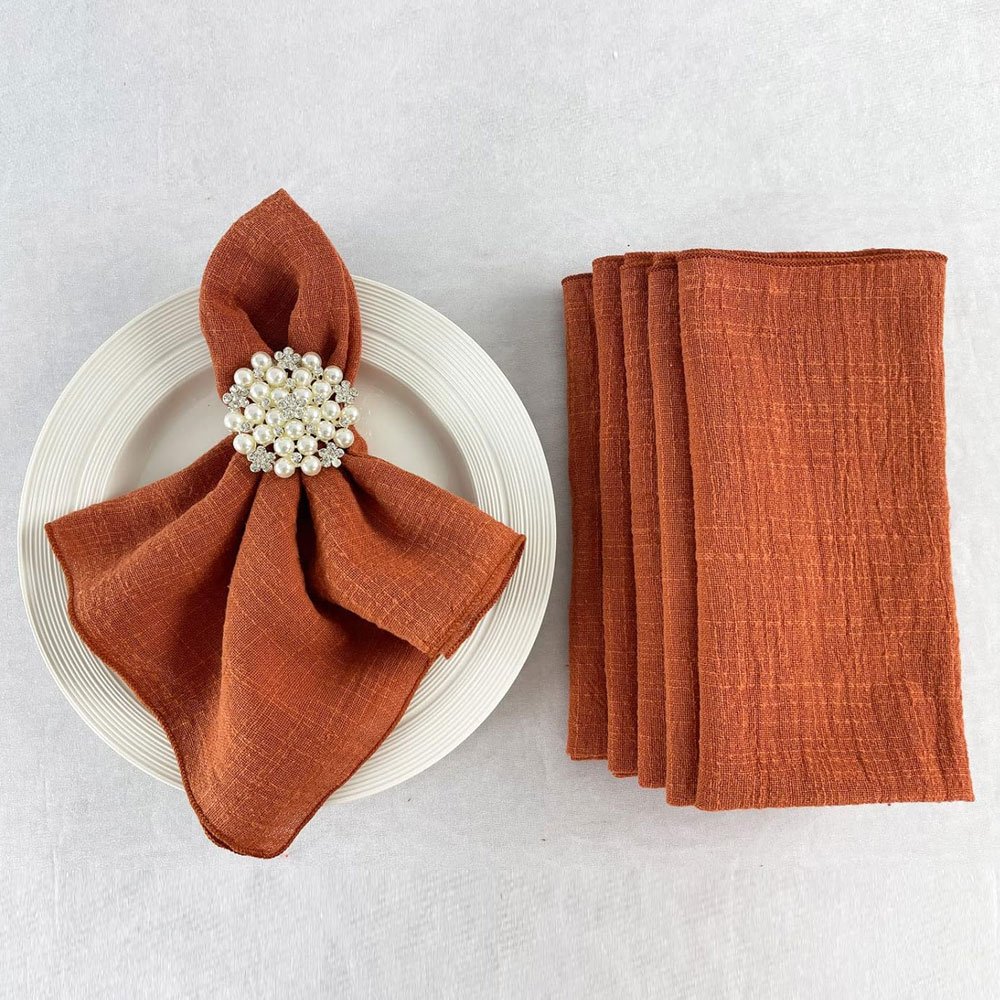 Gauze Cloth Napkins Wedding Party Dinner Tables Napkins Plain Dyed Decorative Dinner Cloth Cotton Fabric Napkins Serviette