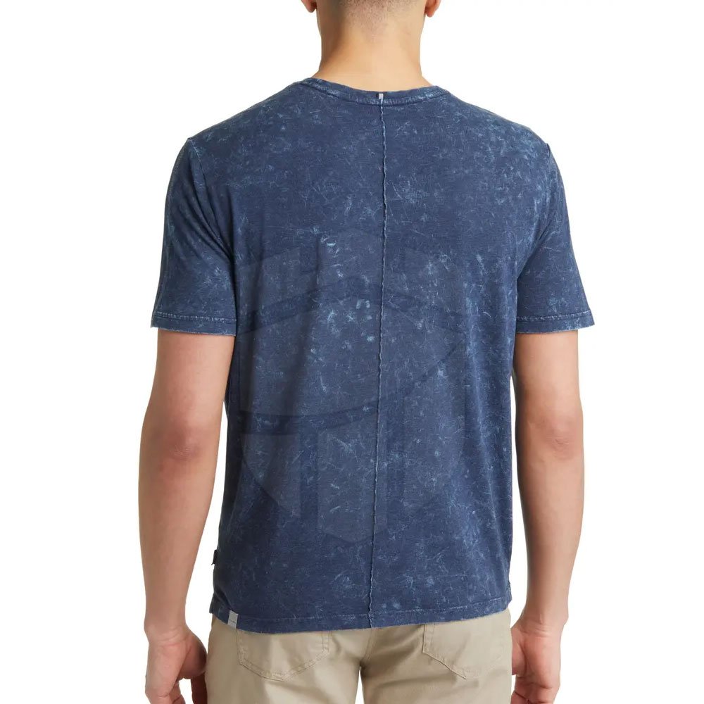 Men's Casual Acid Wash T-Shirts Custom Logo Print Latest Design Short Length Classic Neck Collar Light Knitted Fabric Low MOQ