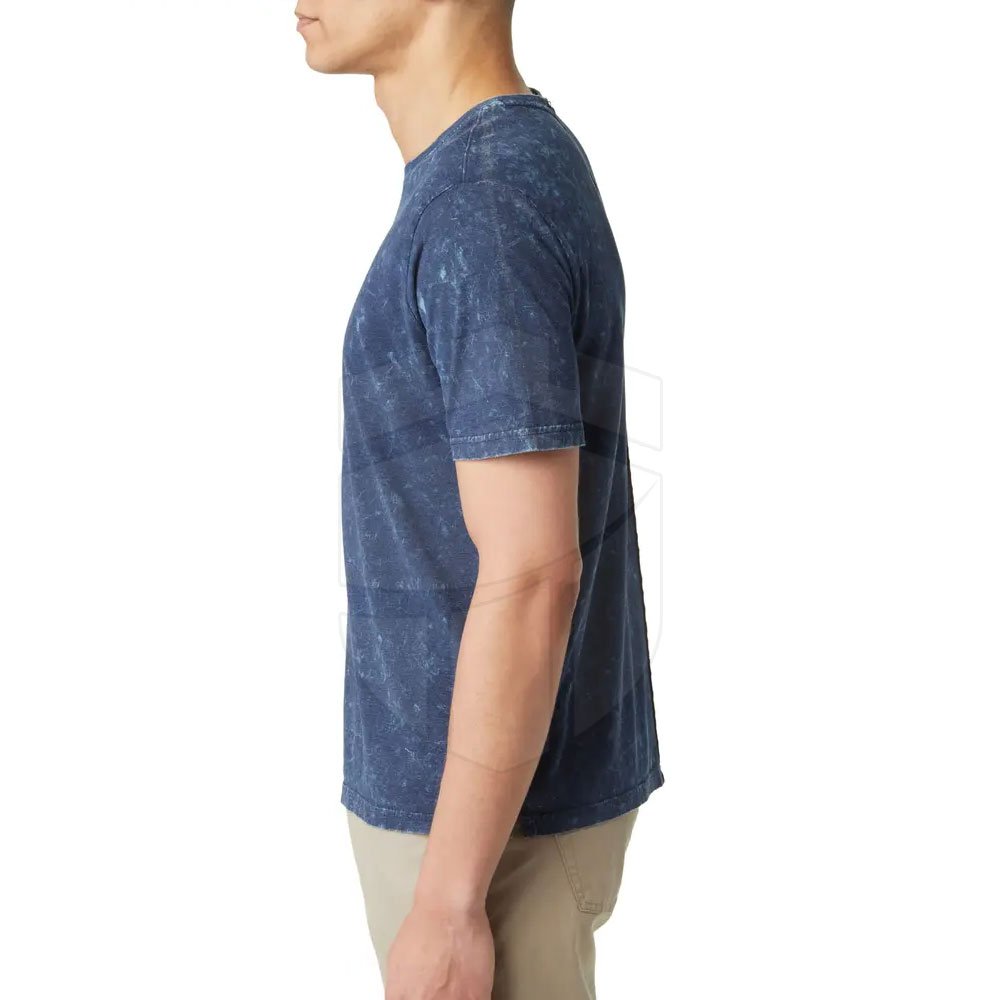 Men's Casual Acid Wash T-Shirts Custom Logo Print Latest Design Short Length Classic Neck Collar Light Knitted Fabric Low MOQ