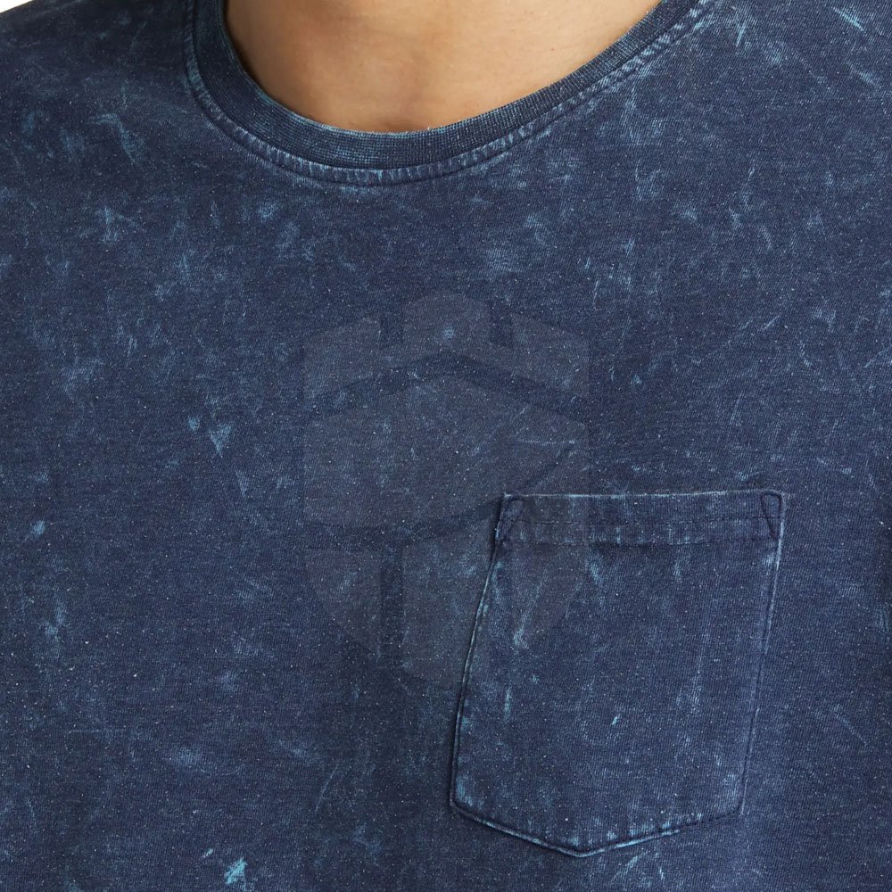 Men's Casual Acid Wash T-Shirts Custom Logo Print Latest Design Short Length Classic Neck Collar Light Knitted Fabric Low MOQ