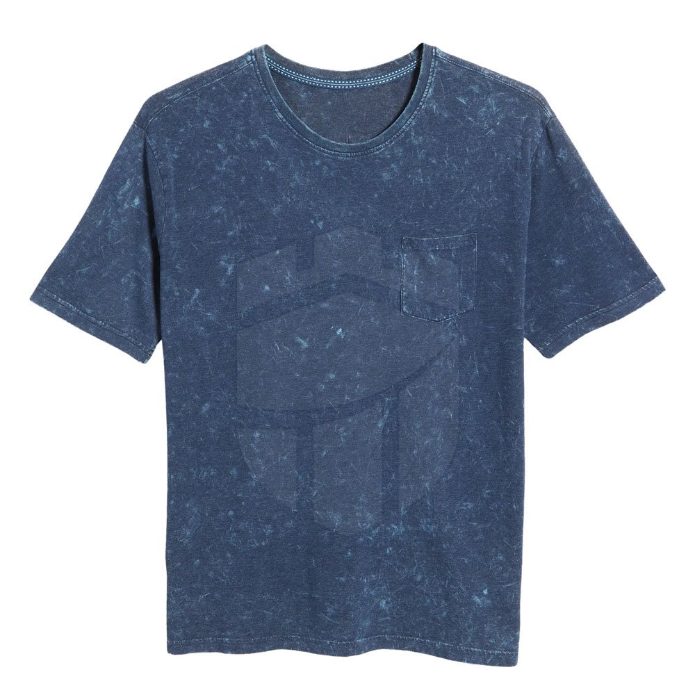 Men's Casual Acid Wash T-Shirts Custom Logo Print Latest Design Short Length Classic Neck Collar Light Knitted Fabric Low MOQ