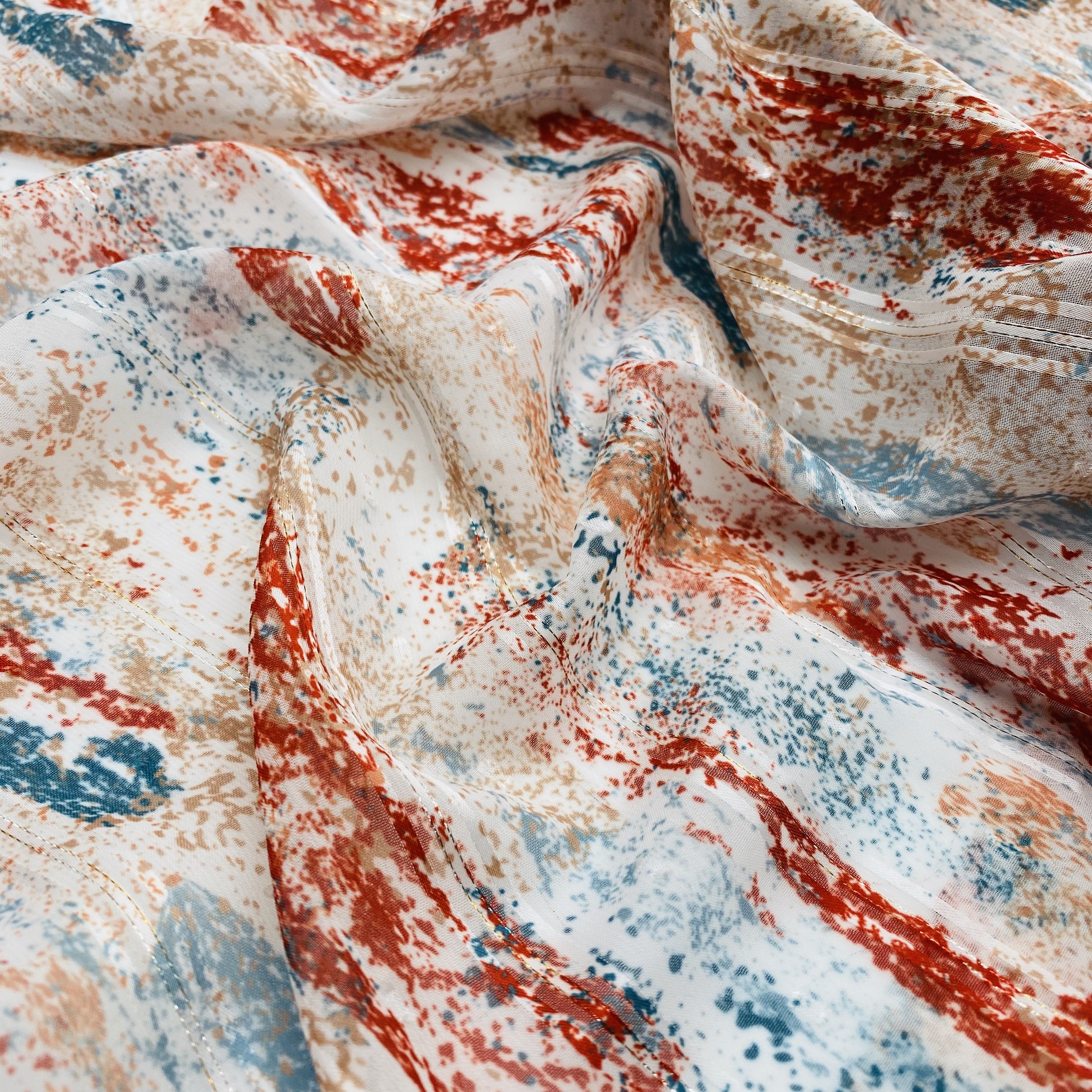 HIGH FASHION digital PRINTING FABRIC jacquard CHIFFON LUREX FABRIC WITH STRIPE FOR GARMENTS
