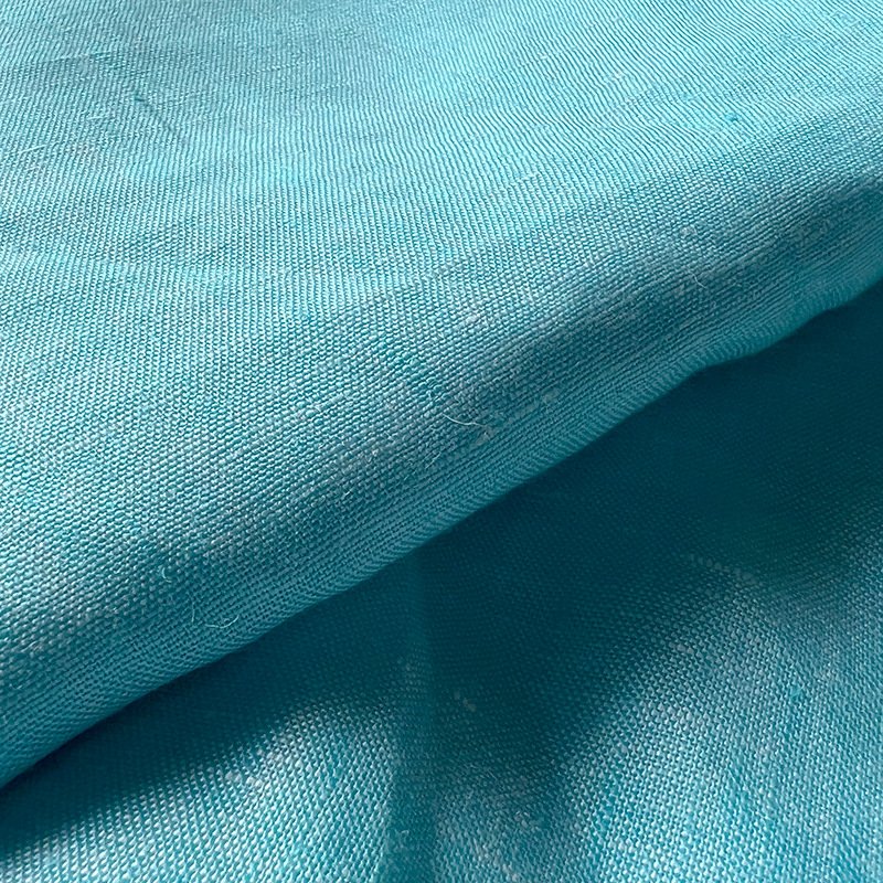 100% Linen Fabric for Men's Shirt Eco Friendly Lightweight Solid Dyed Washed Water Woven Plain Fabric 100 Pure Linen Shirt Dress