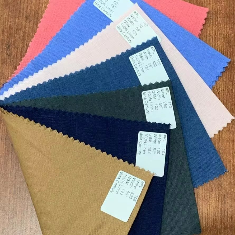 100% Pure Linen Cotton Fabric Premium Quality Export Dyed Plain Fabric for Home Textiles and Industry Sustainable Feature