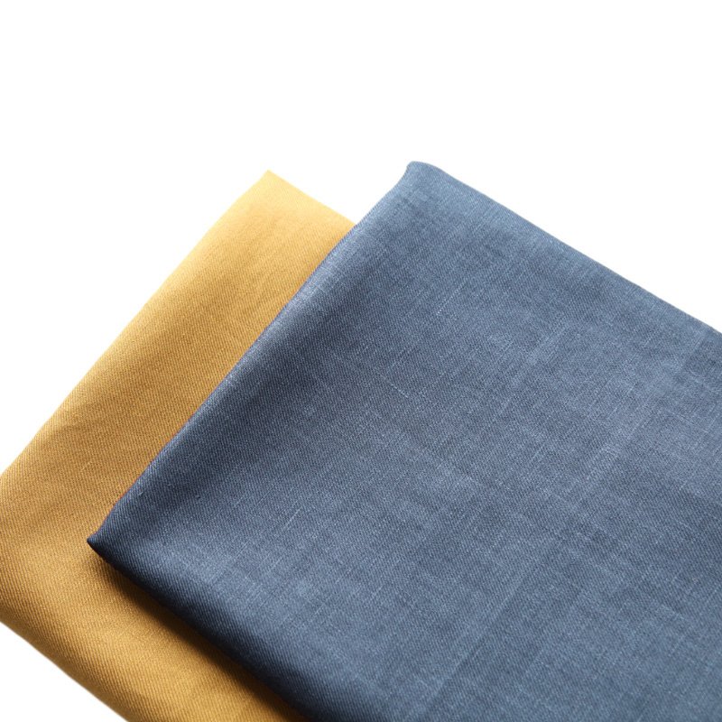 Natural woven twill upholstery curtain 175 gsm thick 100 pure linen wholesale vintage custom design high quality linen fabric
