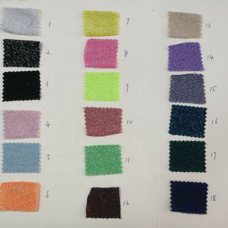 Wholesale Polyester/spandex metallic stretch lurex fabric polyester lurex swimwear fabric for beachwear