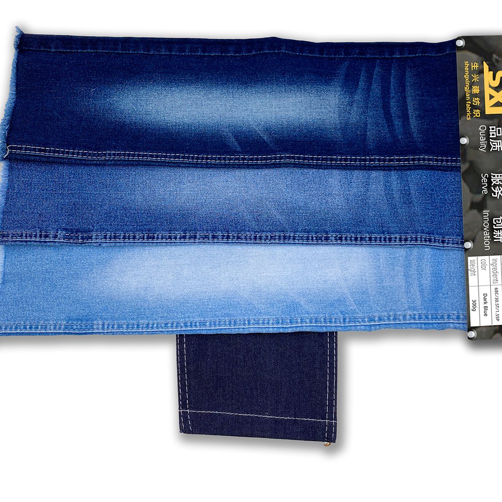 10oz denim fabric wholesale washed blue wear-resistant bamboo cotton medium stretch spandex high quality jeans fabric