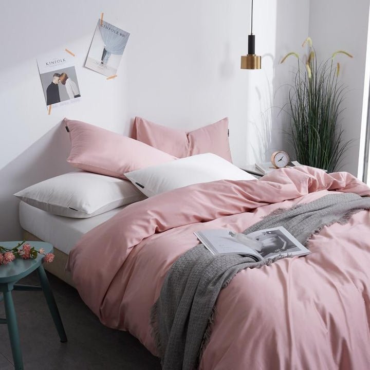 Plain Silky Soft Duvet Cover Set Eco Friendly Silky Soft 100% Organic Bamboo Bedding Sheets and Duvet Cover Sets with Pillowcase