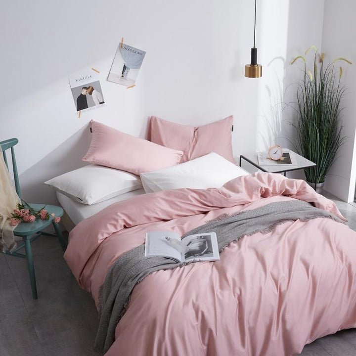 Plain Silky Soft Duvet Cover Set Eco Friendly Silky Soft 100% Organic Bamboo Bedding Sheets and Duvet Cover Sets with Pillowcase