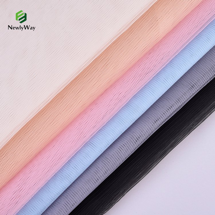 Fabric Supplier Exporter 100%Polyester Warp Knit Hard Net Light Solid Tulle Bobbinet Fabric For Ballet Dance Dresses