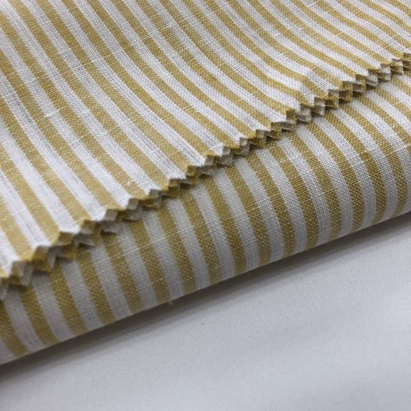High Quality Supplier Wholesale 100% Pure Linen Plaid Yarn Dyed Fabric For Clothing