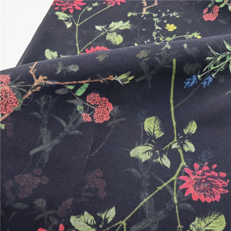 New fashion 100% polyester printed chiffon 100D 75D printed chiffon digital printed fabric for women dress