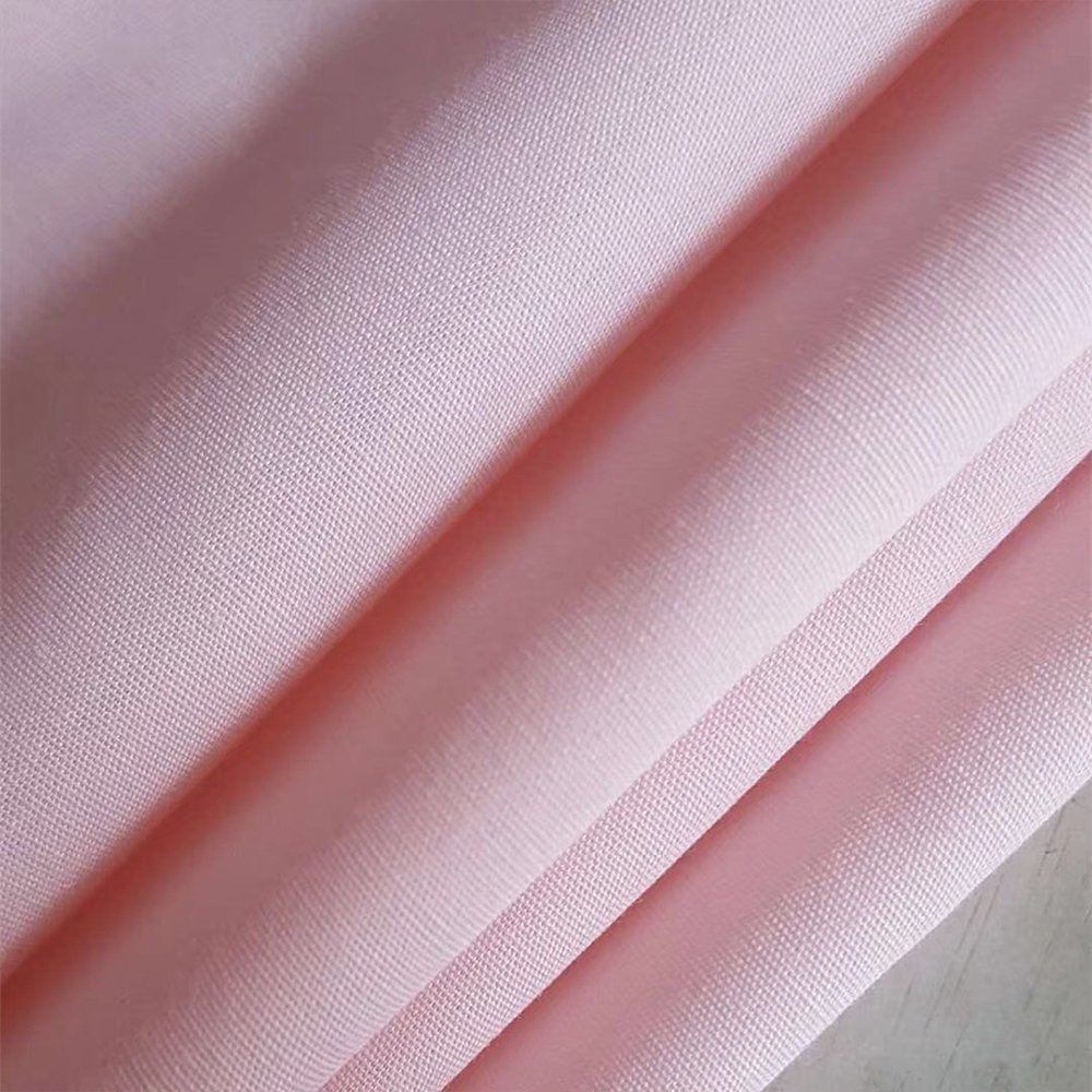 Cotton Recycled Polyester Tshirt Fabric Twill Dying Solid Cvc Shirt Fabric For Shirt Dress Uniform