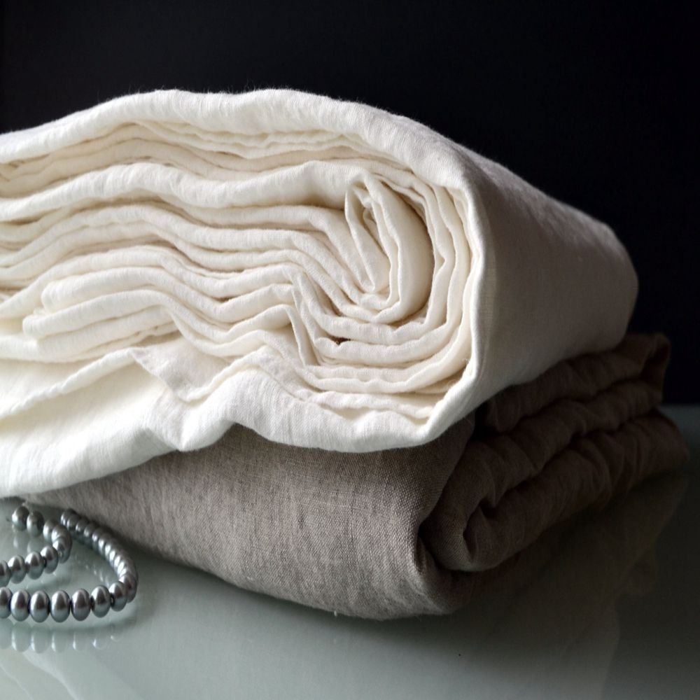 stone washed 100% french linen fabric for home textile bedding
