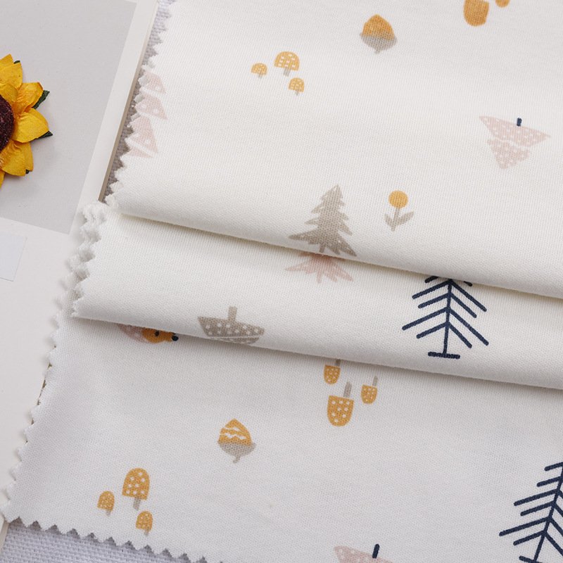Custom Print Elastane Bamboo Fiber Fabric 95% Bamboo 5% Spandex Baby Jersey Bamboo Fabric