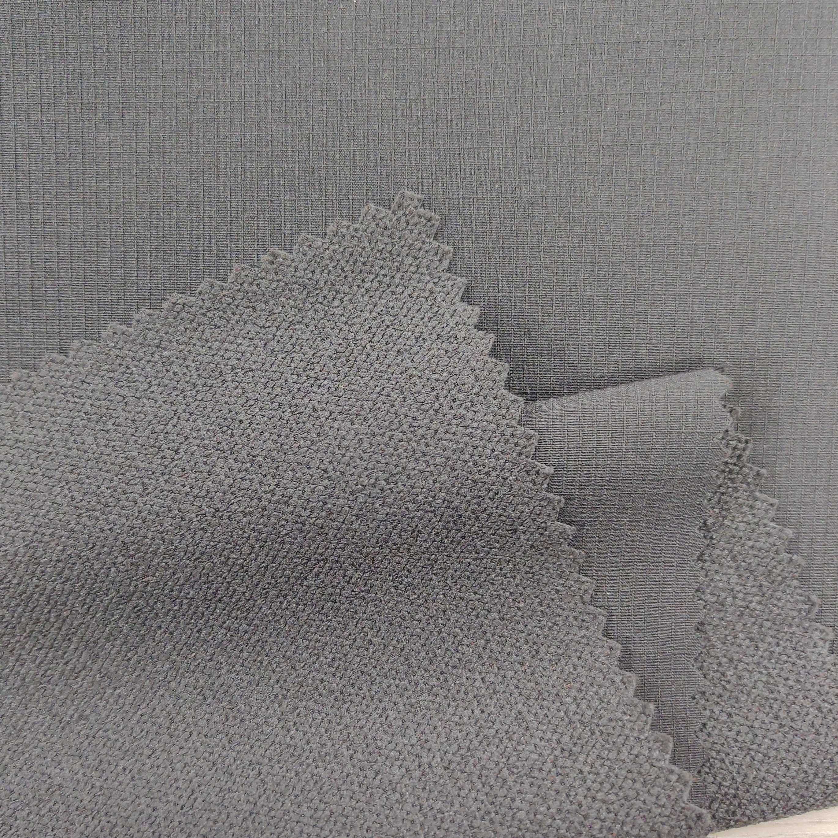 customized color quick dry fit ribstop terry 4 way stretch polyester spandex dobby fabric for outdoor pants