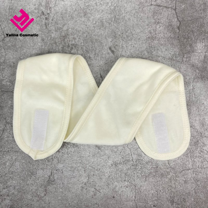 Spa Headband Ultra Soft velvet Adjustable Makeup Hair Band with Magic Tape Stretch Head Wrap for Bath Shower Facial Mask Yoga