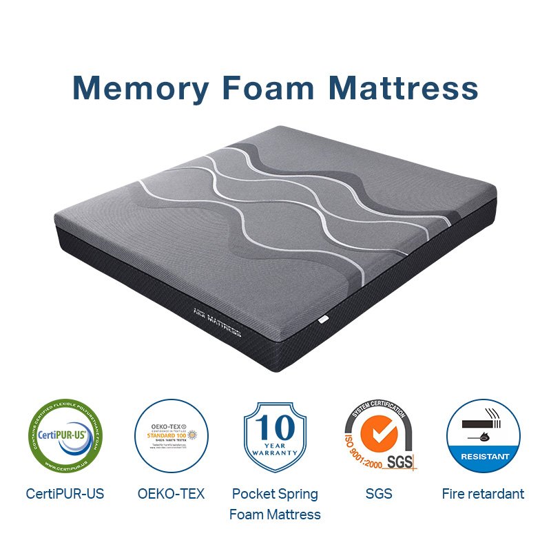AIDI Healthy Sleep Graphene Material Mattress King Queen Size Hotel Pillow Top Latex Foam Spring For Bed Mattress Sets In A Box