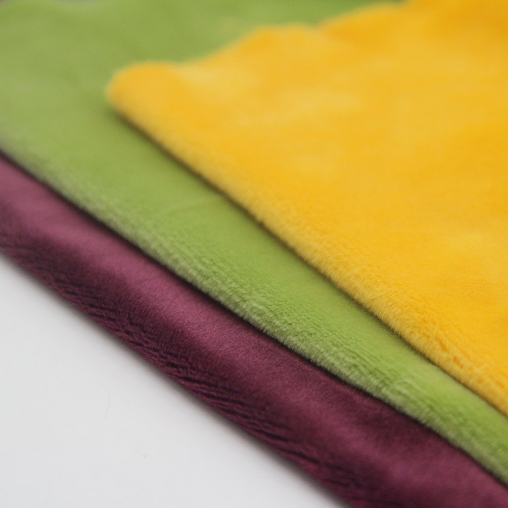 Factory Direct Supply Super Soft & Warm Plush Pajama Fabric Toy Fabric 300gsm Weight 100% Polyester Fabric Plain Double Faced