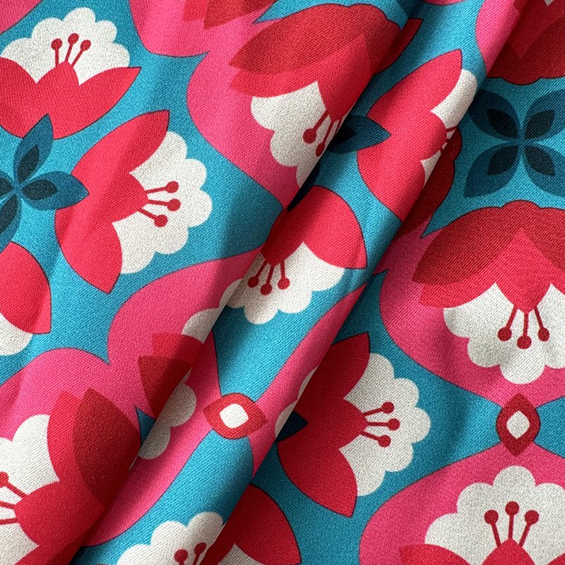 Custom Low Moq Oem&Odm Satin Chiffon Vintage Floral Soft Satin Silky Satin Lightweight 85gsm Bridal Fabric for Scarf Dress
