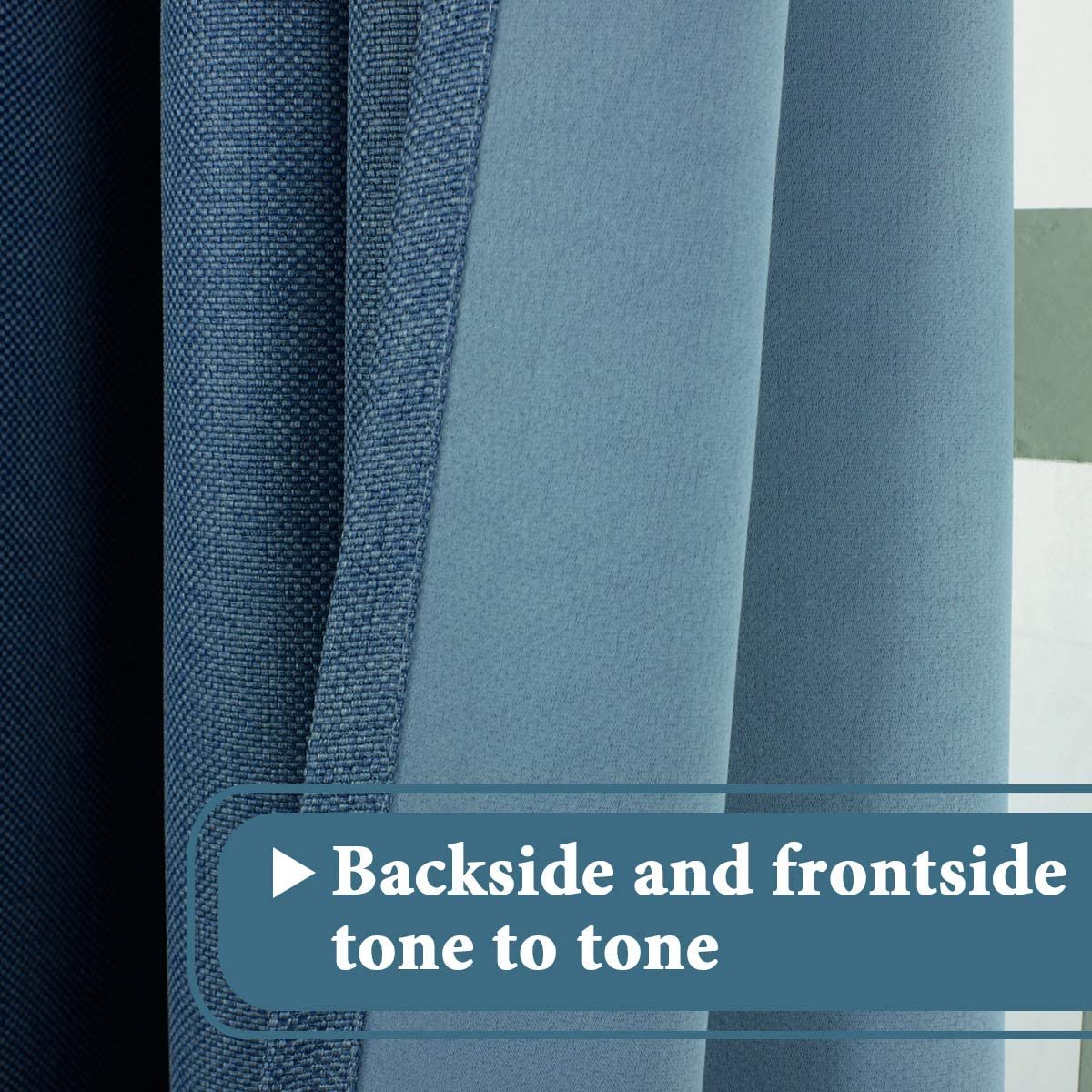 Room Darkening Linen Curtain For Bedroom Living Room Blackout Curtains Primitive Textured Thick Linen Burlap Look Fabric