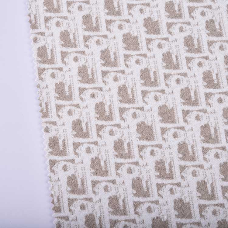 Customized Pattern 100% Polyester Double Faced Brushed Jacquard Knitted Fabric for Clothing Pants Coats
