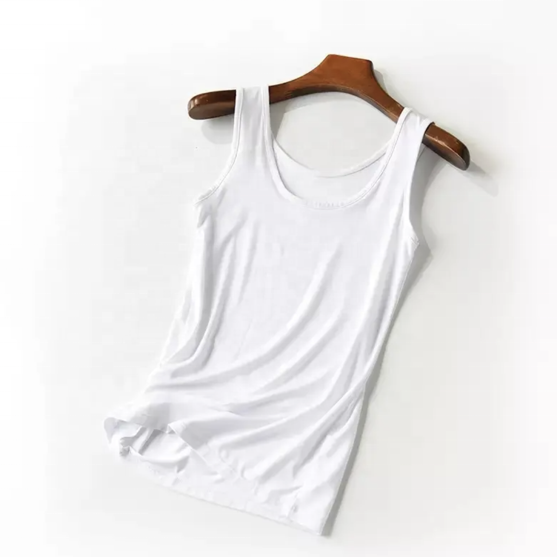 Custom ladies bamboo organic women sleeveless t shirt tank top Cotton / Bamboo Fiber Plus Size Women's Tank Tops from Pakistan