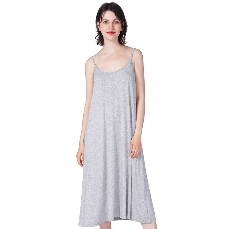 8XL Custom Wholesale Sexy Soft Cozy Evening Dress Women Cotton Nightdress Long Bamboo Nightgown