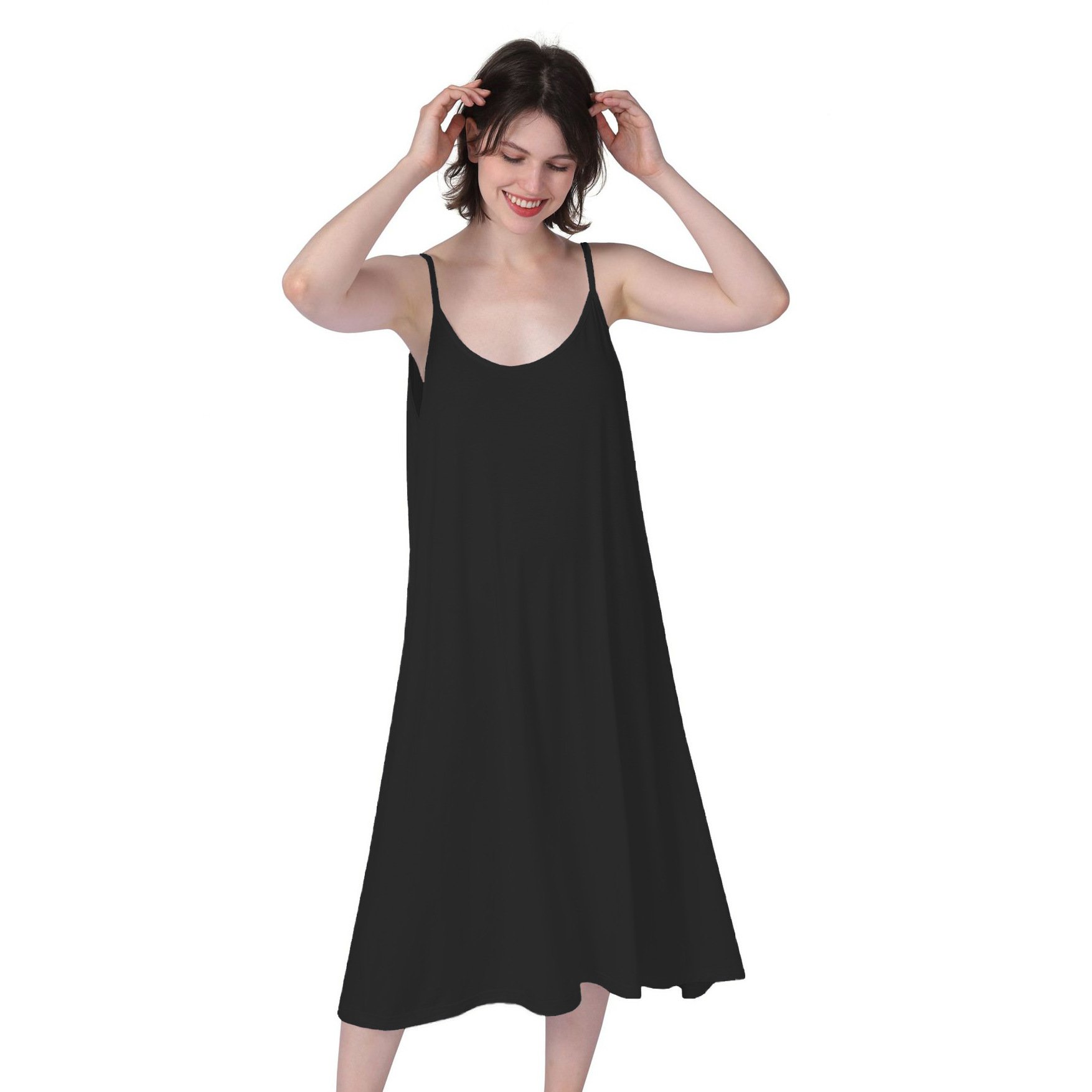 8XL Custom Wholesale Sexy Soft Cozy Evening Dress Women Cotton Nightdress Long Bamboo Nightgown