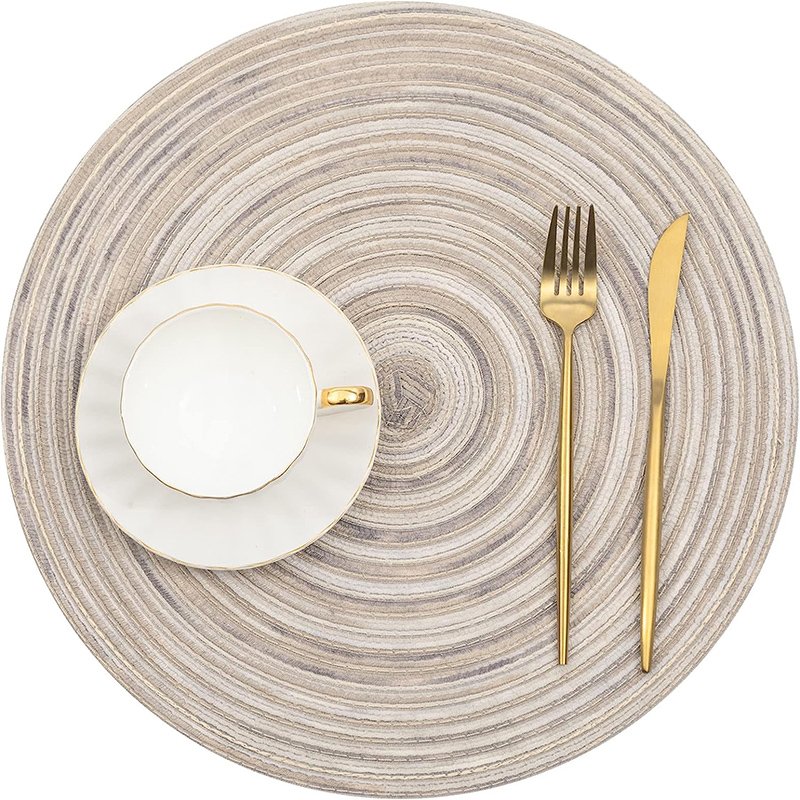 Cotton Circle Placemat Modern placemats and Minimalist Table Accents