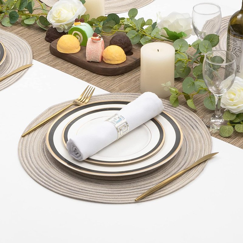 Cotton Circle Placemat Modern placemats and Minimalist Table Accents
