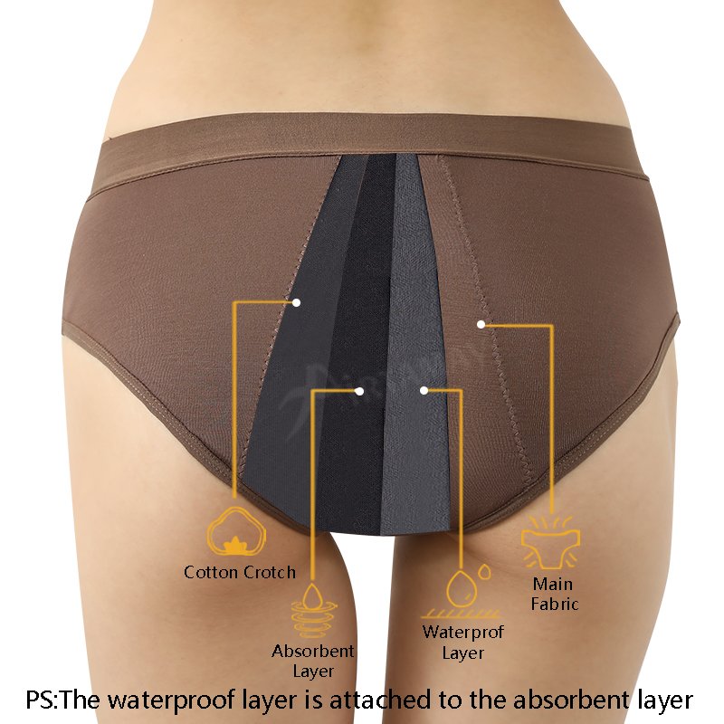 Airtamay 4 Layers Bambou Ropa Interior Menstrual Cycle Period Proof Panties Reusable Underwear Bikini Undies For Women